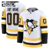 Barn Ishockey Pittsburgh Penguins tröja med eget tryck Fanatics Premium 2024-25 Vit Borta